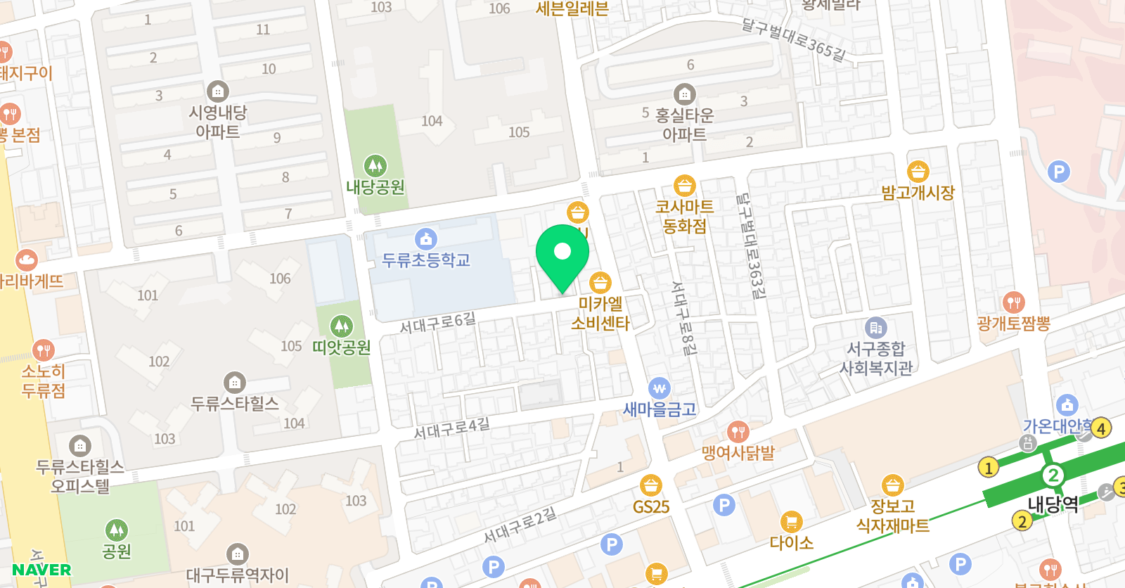 리드인 두류초점 위치