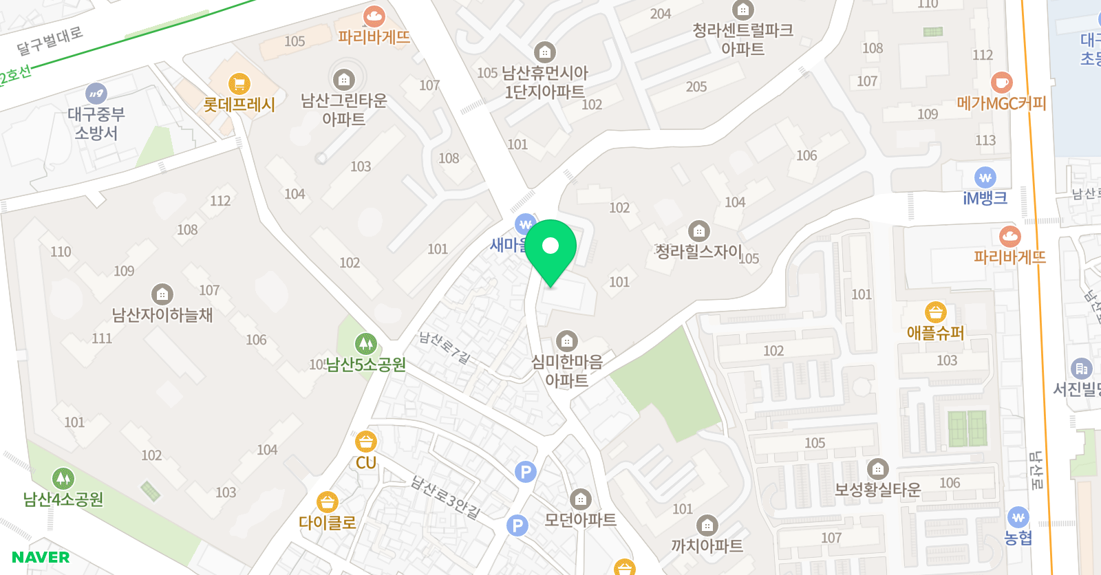 기탄 사고력교실 청라언덕 학원 위치