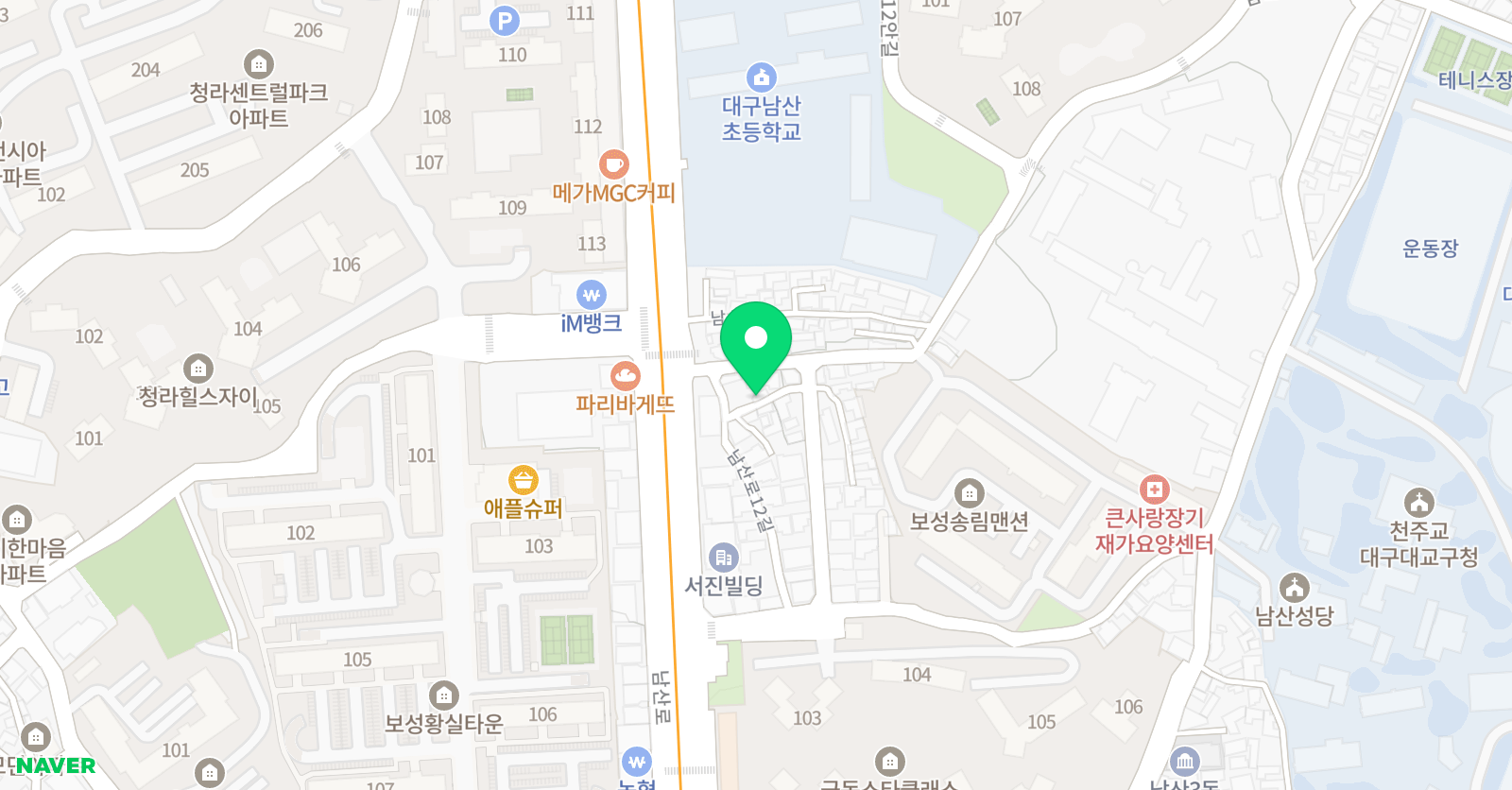 푸르넷 공부방 남산동점 위치