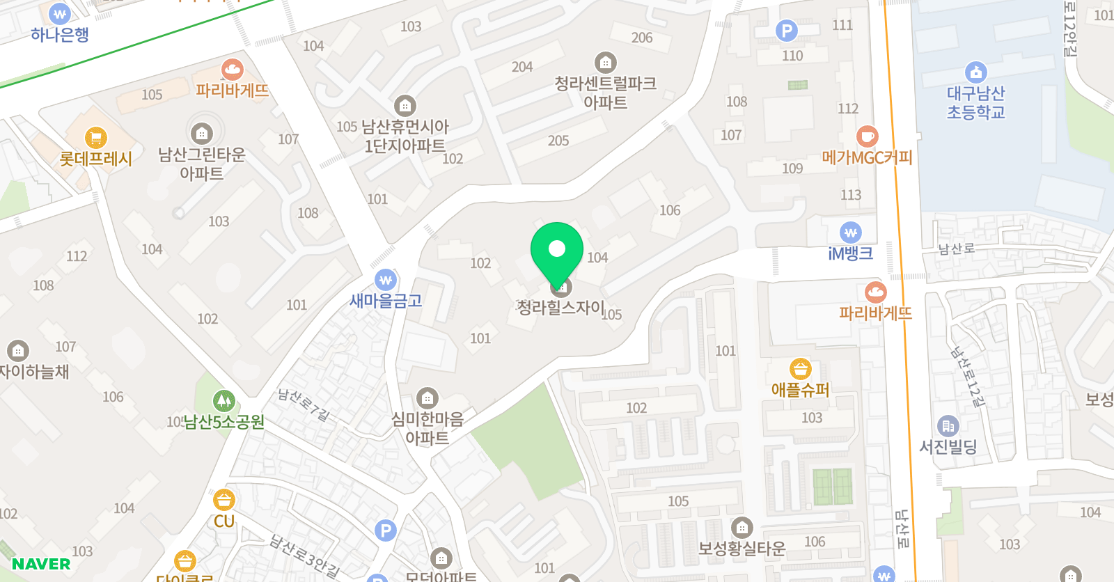 딱풀리는수학 남산초점 위치