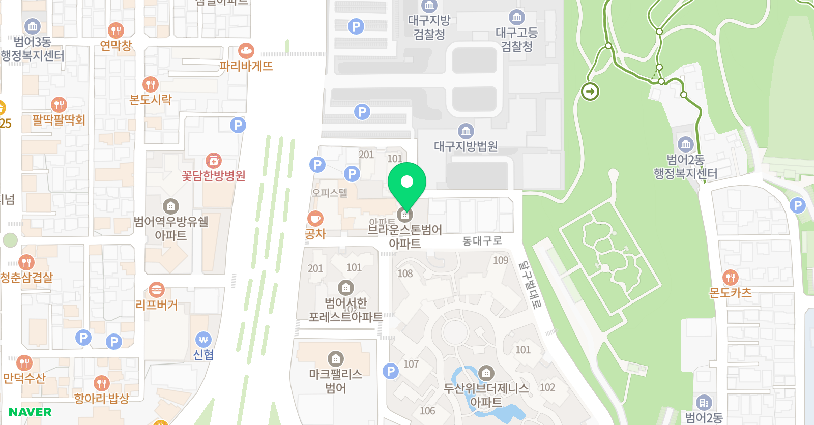 아소비 범어동천초 점 위치