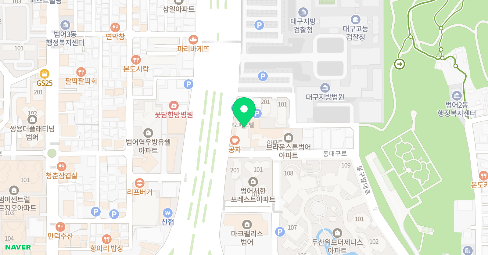 YR 학원 위치