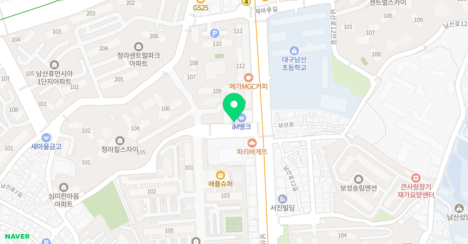 푸른바다 미술학원 위치