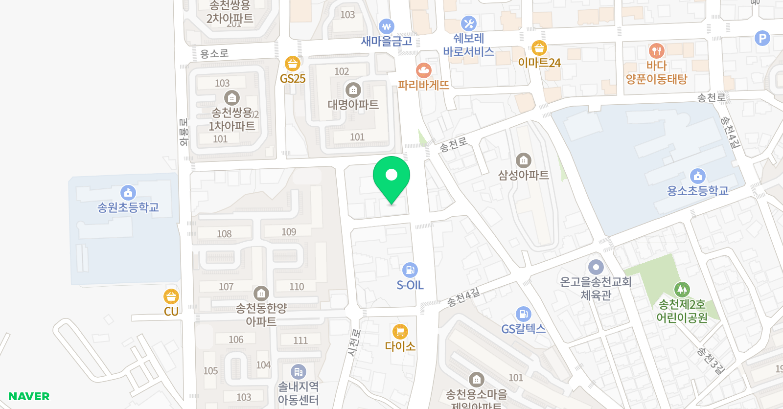 탄탄 영어수학학원 위치