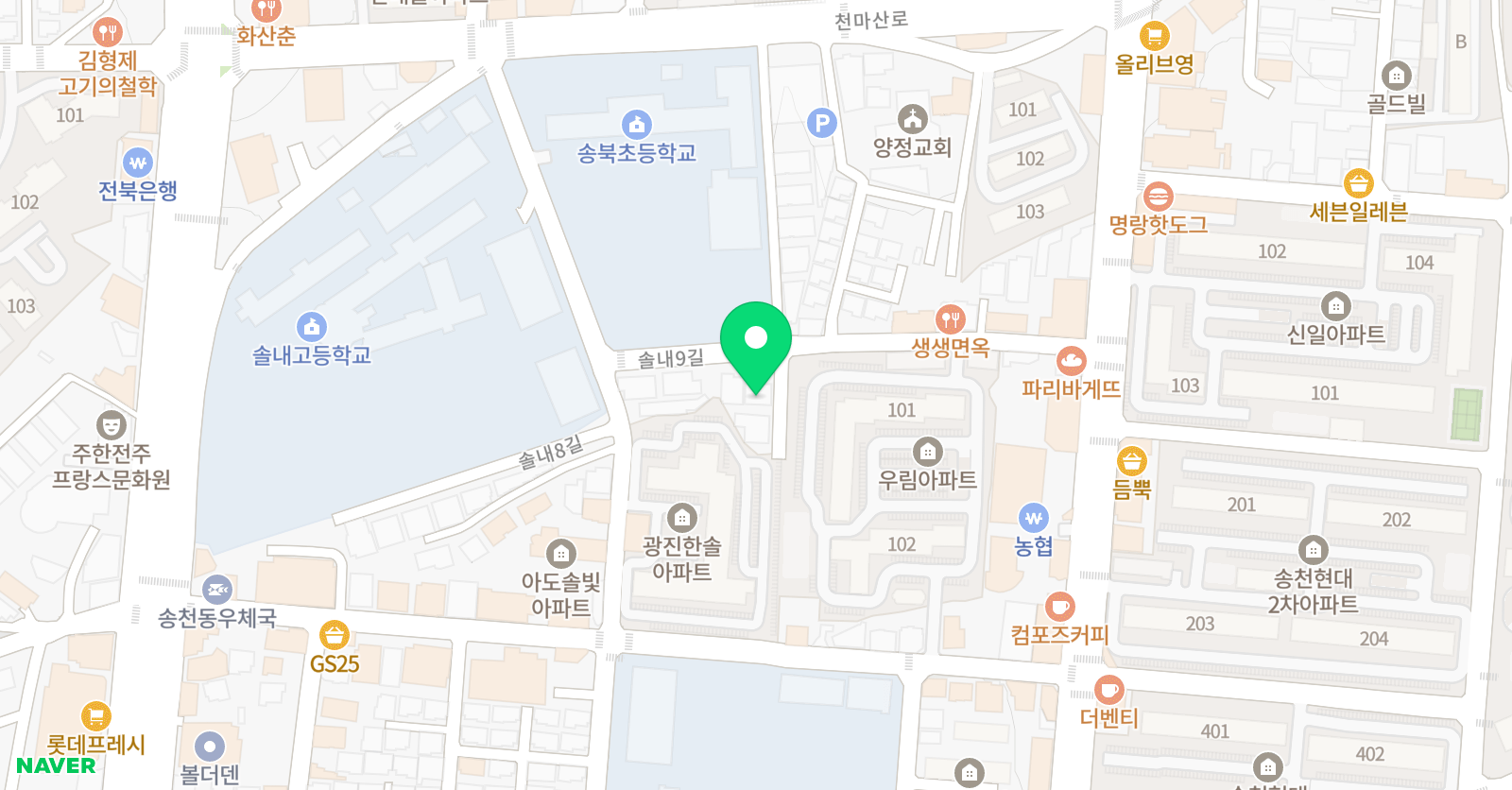 푸르넷 정쌤 공부방 위치