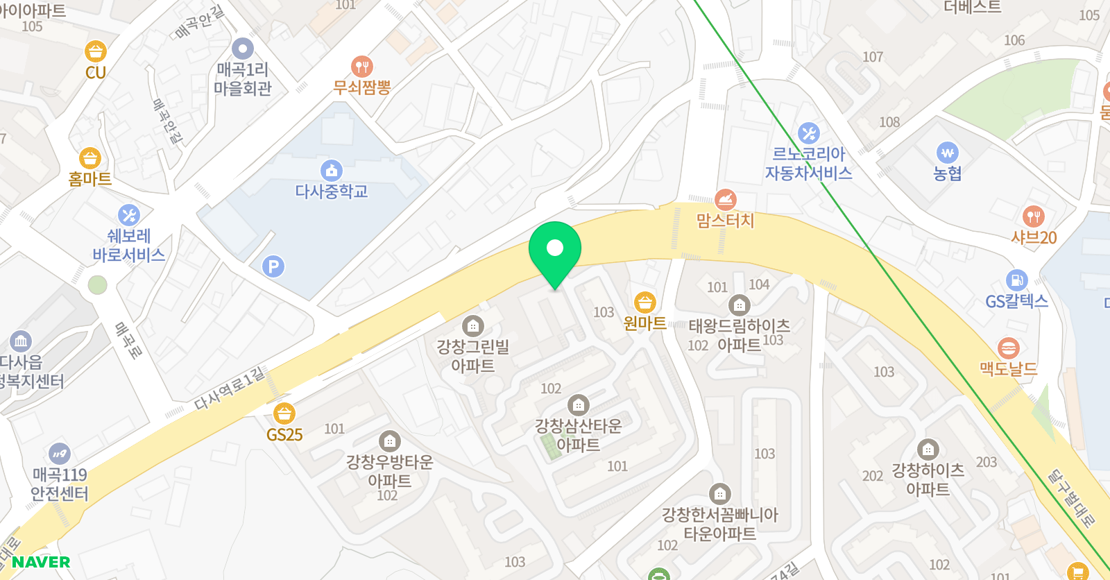 D&J 영수학원 위치