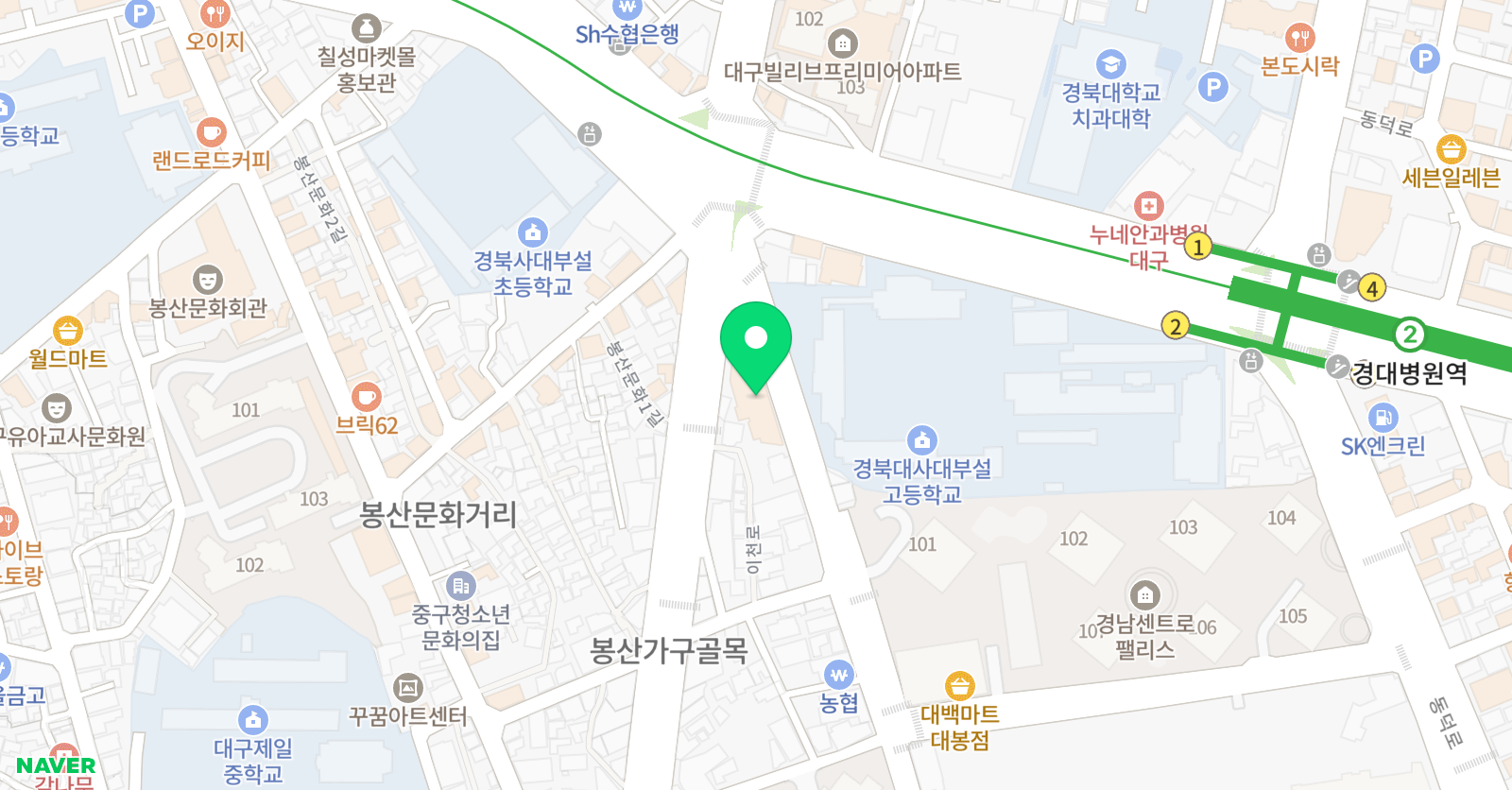큐브 영어 위치