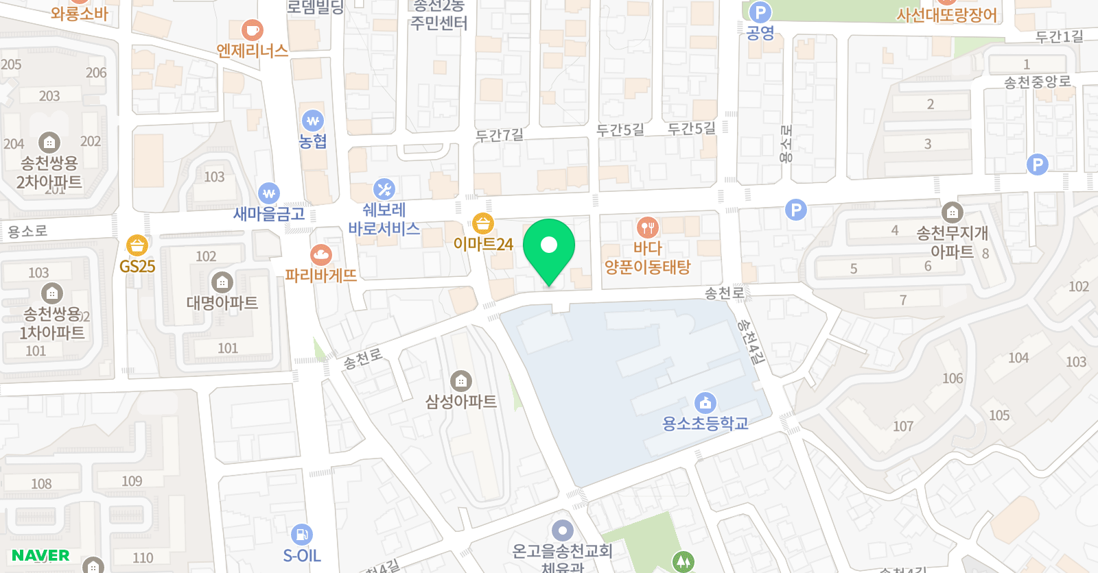 더원 수학영어학원 위치