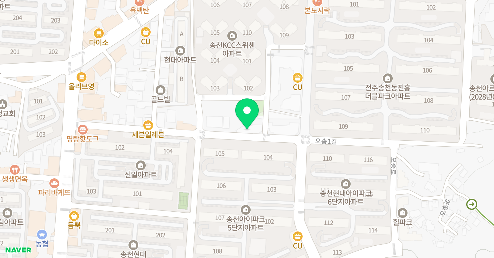 튼튼 영어마스터클럽 오송학원 위치