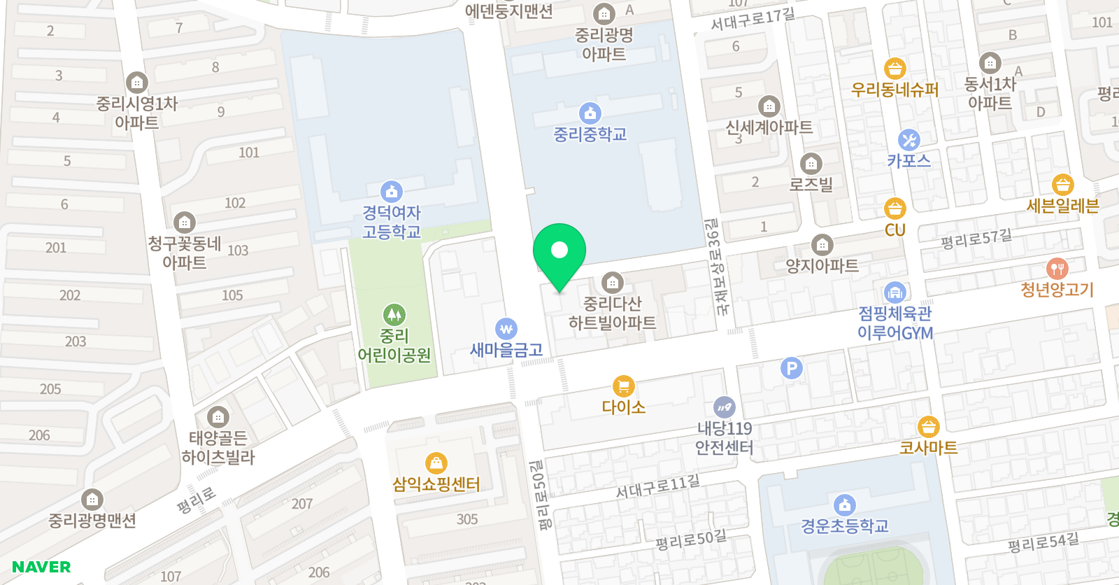 깡 수학과학영어학원 위치