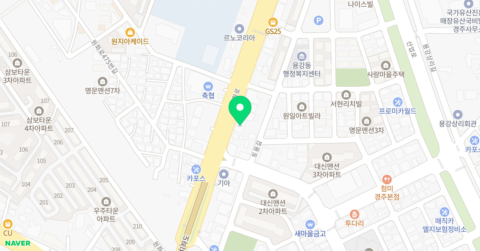 팀두크&경주삼보GYM 위치