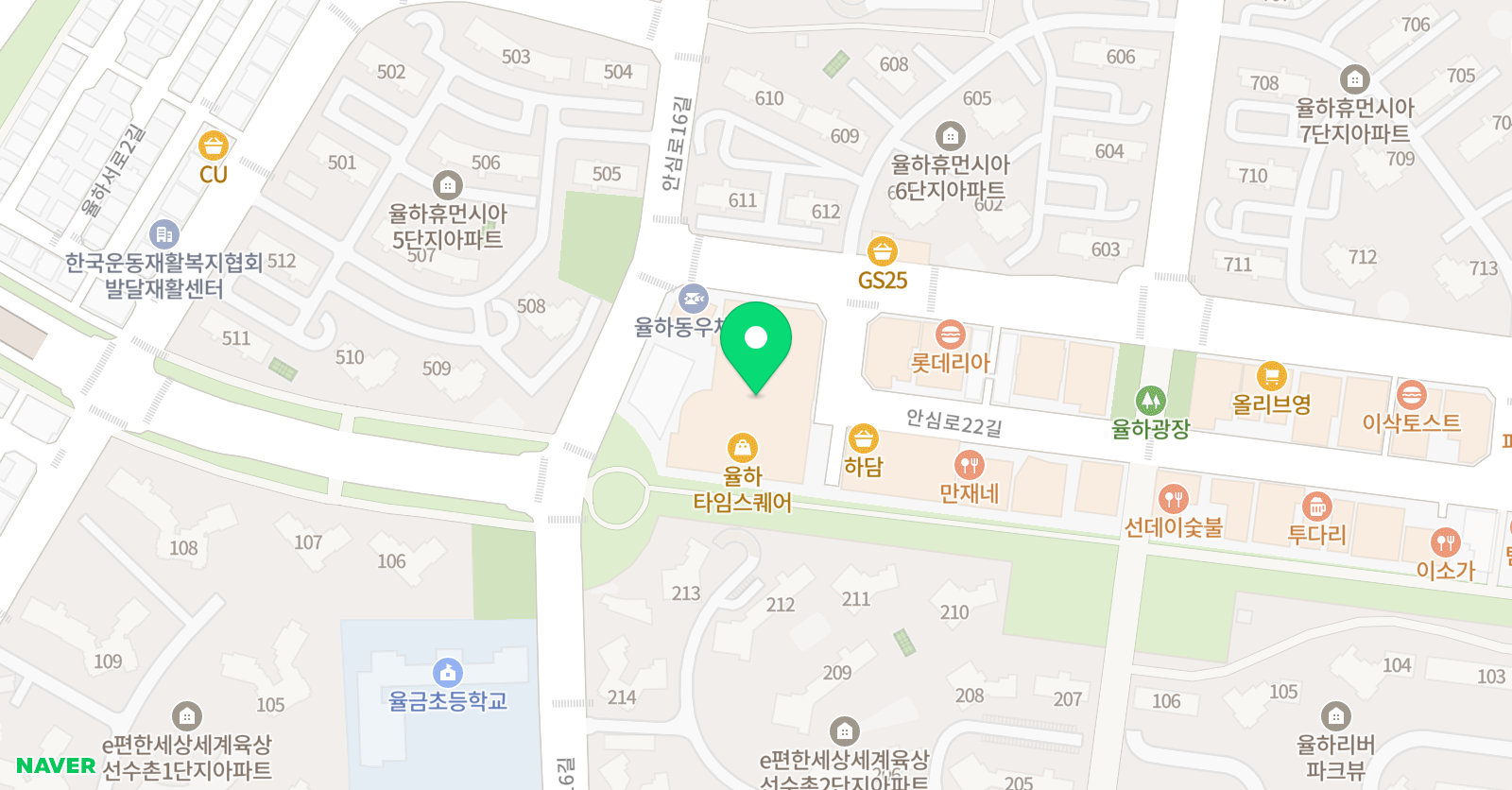 레인보우 음악 줄넘기 대구율하점 위치