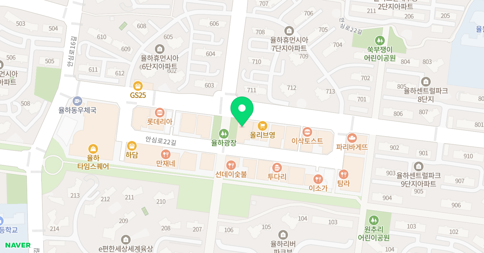 황쌤 수학학원 위치