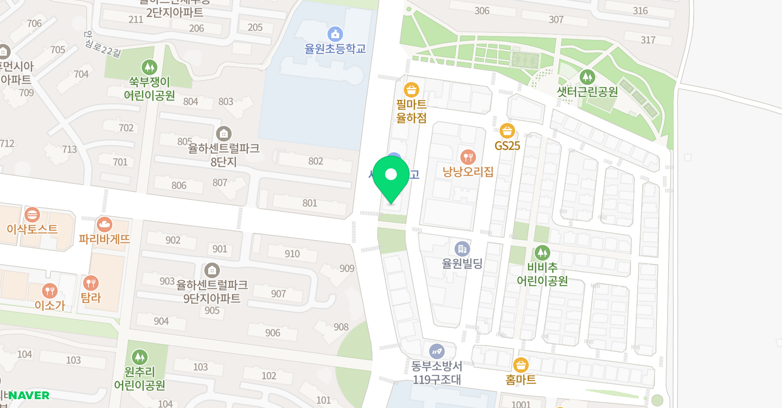 루체테 어학원 대구율하캠퍼스 위치