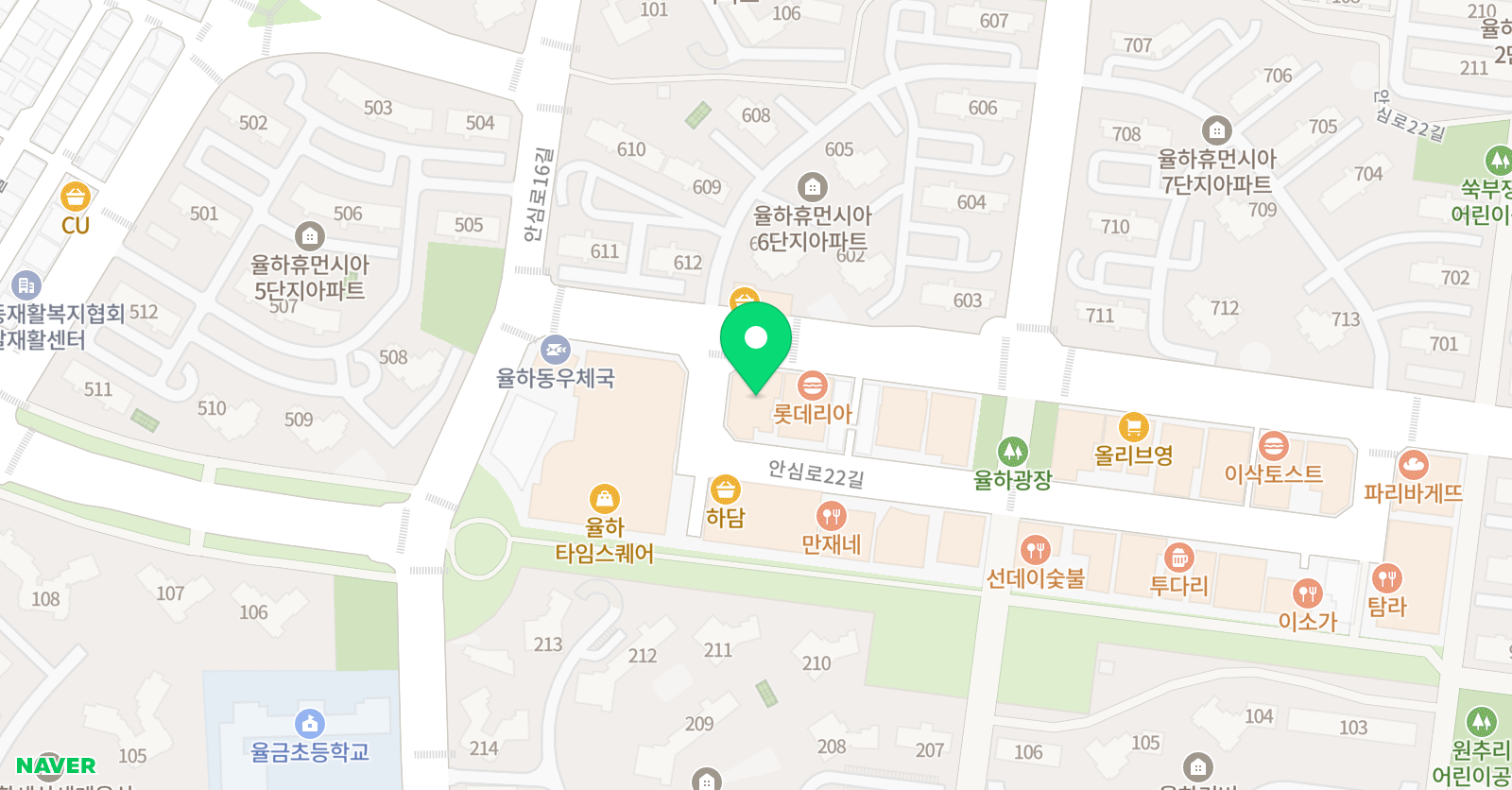 YBM 율하 ECC 어학원 위치