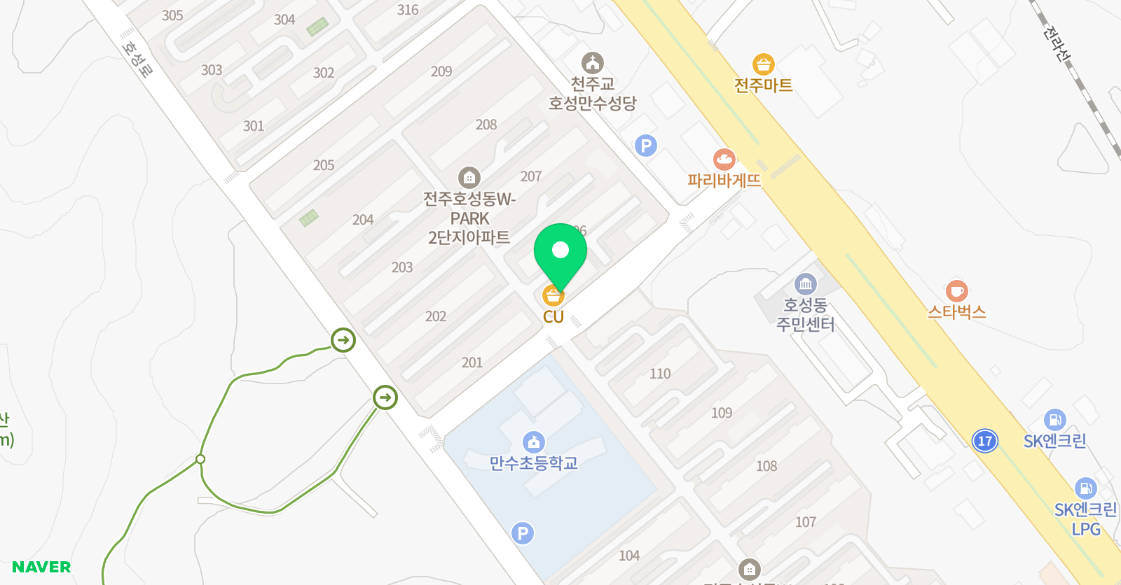 윌그로우어학원 신전주캠퍼스 위치
