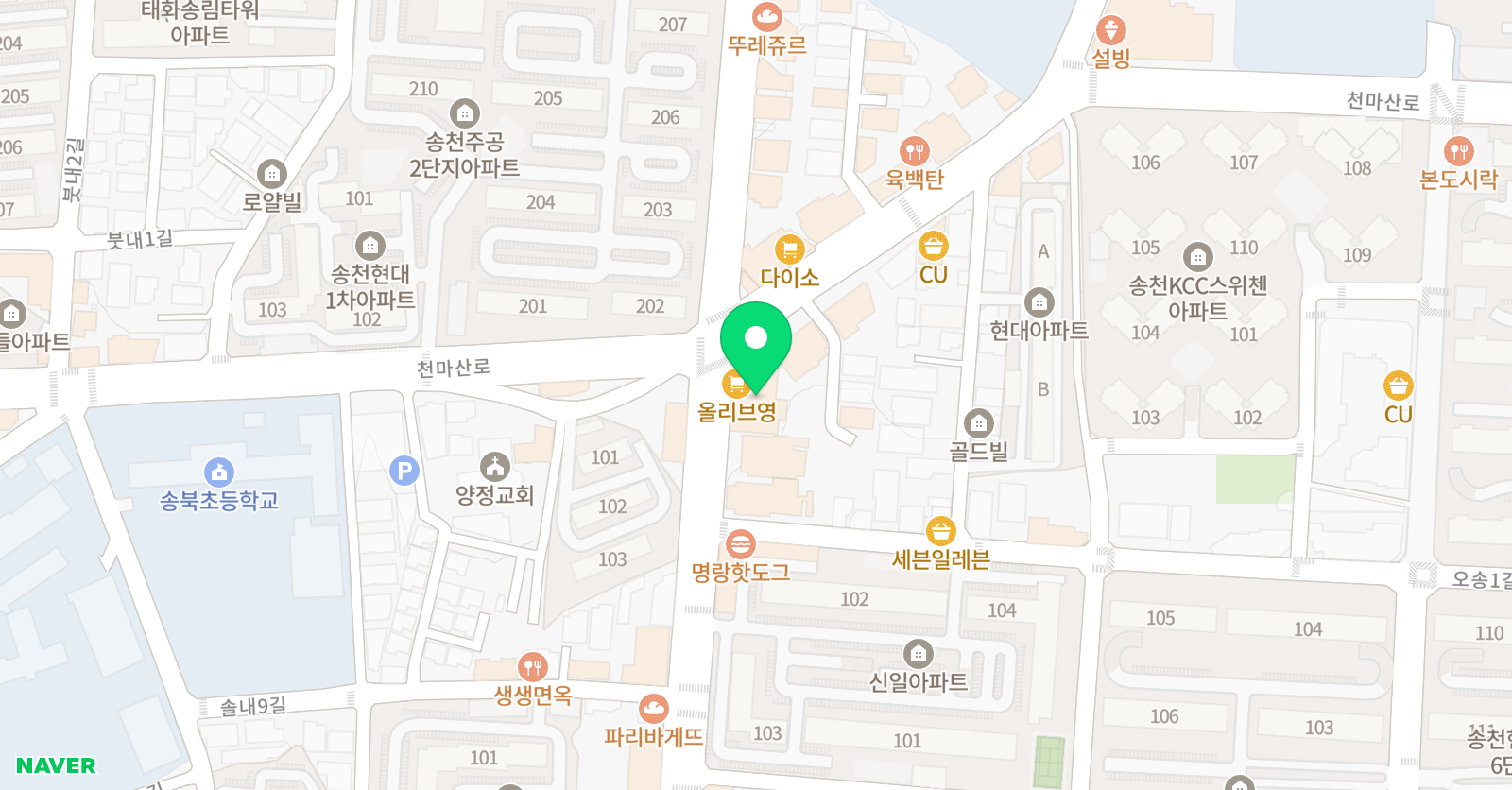 POS 수학과학학원 위치