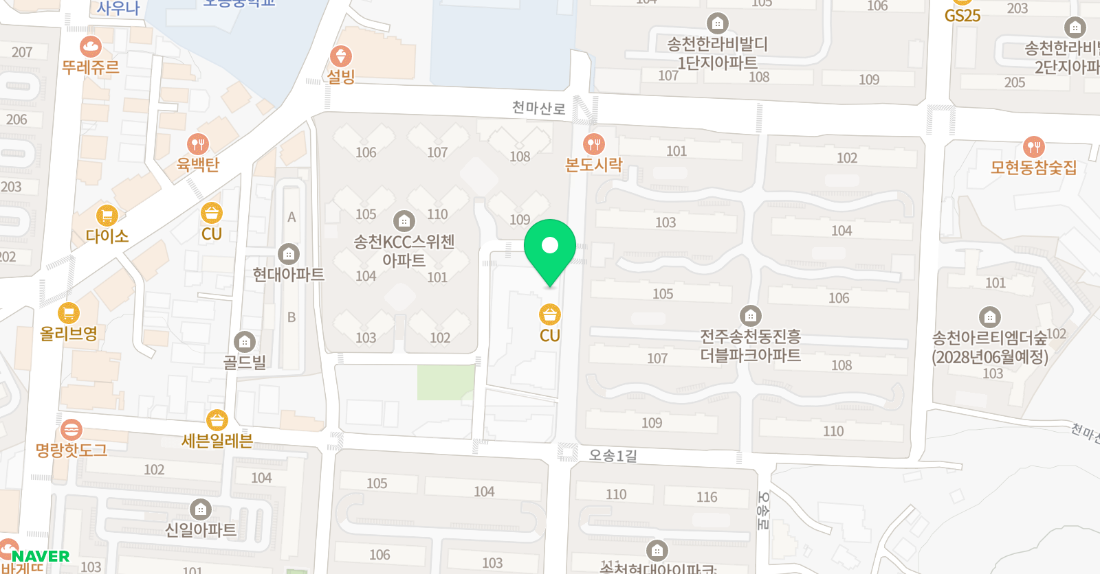 소마 사고력수학 영재센터 송천점 위치