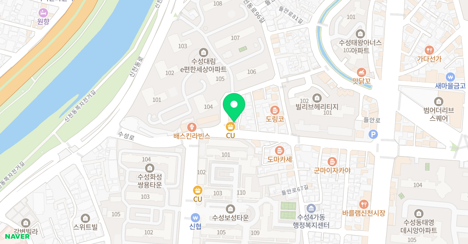 수성아트 복싱클럽 수성4가점 위치