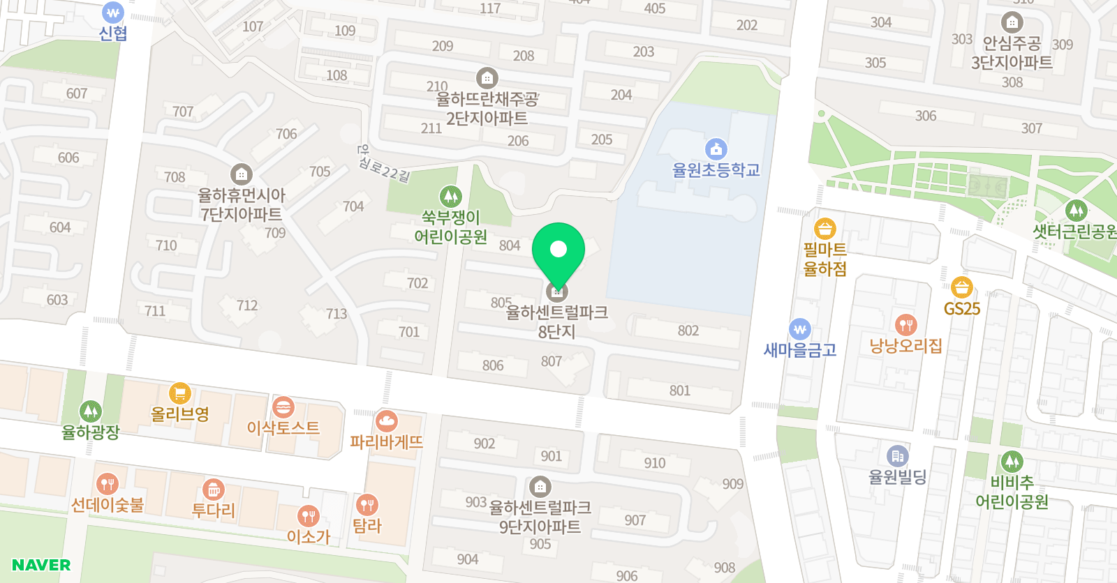 링키영어 율하센트럴파크점 위치