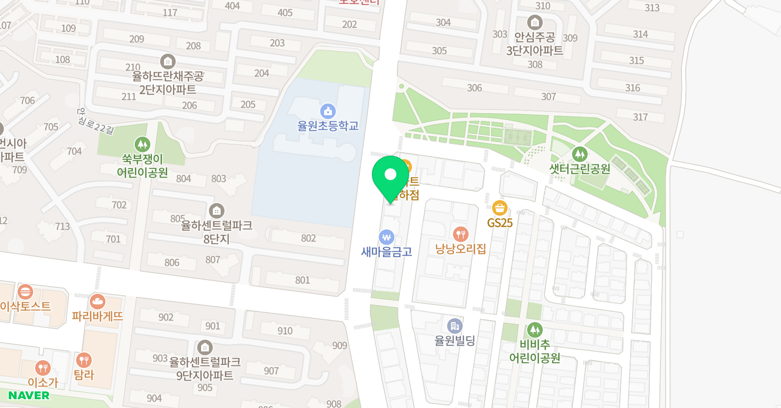 호드림뮤직 음악학원 위치