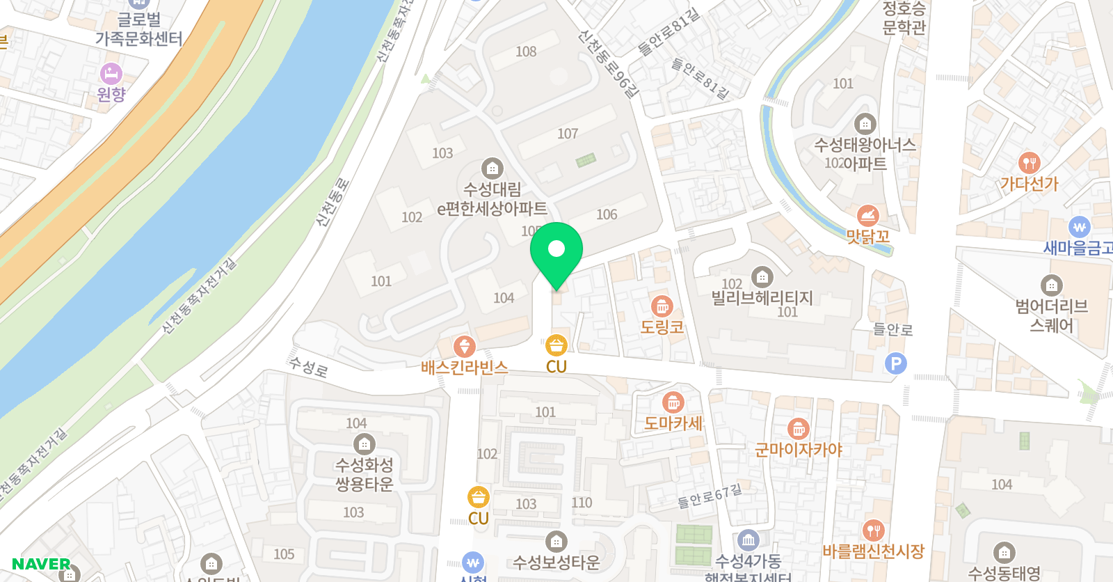 런투유 줄넘기클럽 해오름 태권도 위치