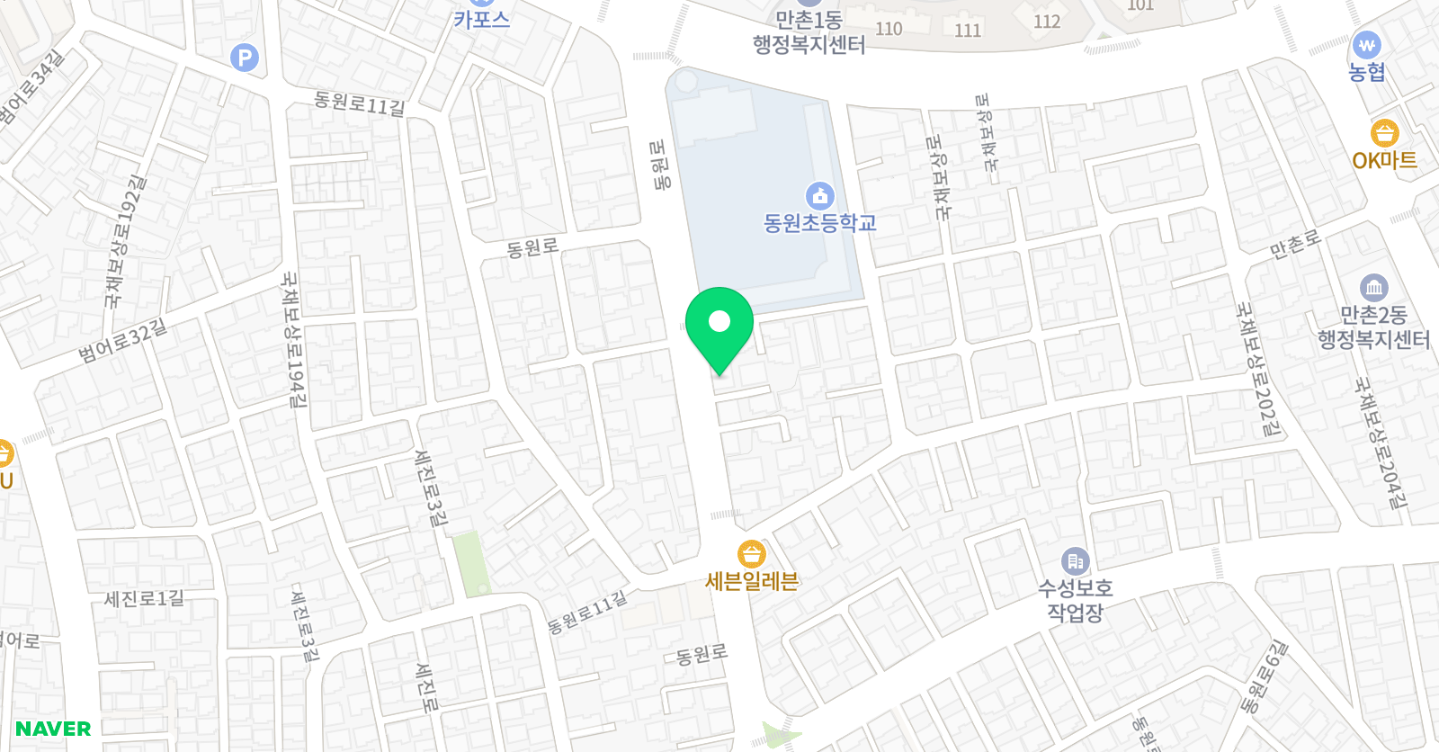 스마트해법 영어 동원교실 위치