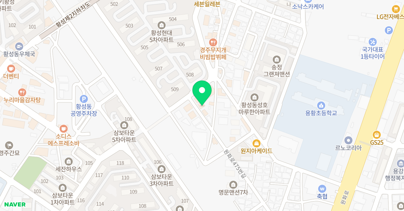 솔루니 경주용황 교습소 위치