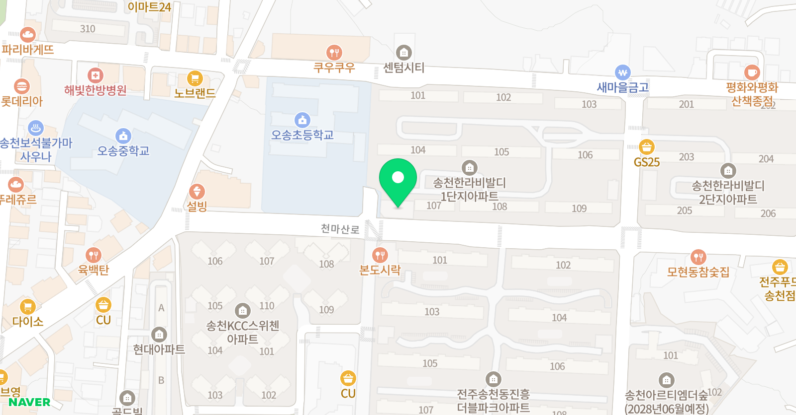 정영택 수학학원 위치