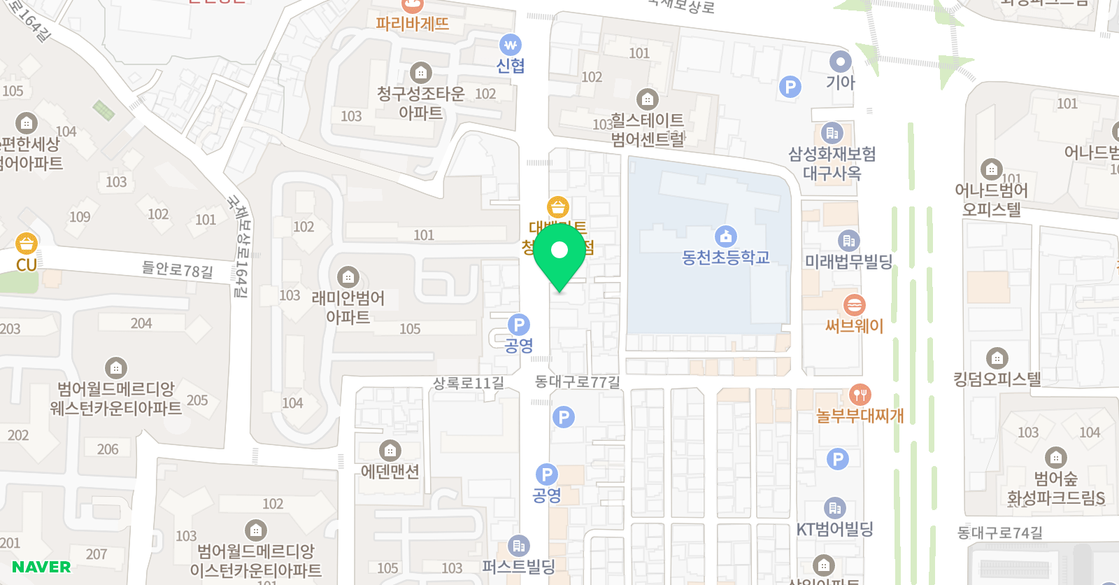 오브미댄스 학원 위치