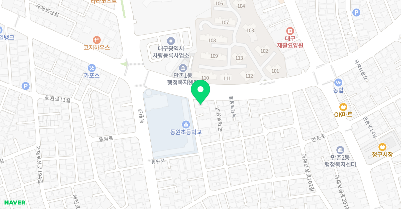 나라찬 태권도장 & 점프스타 줄넘기클럽 위치
