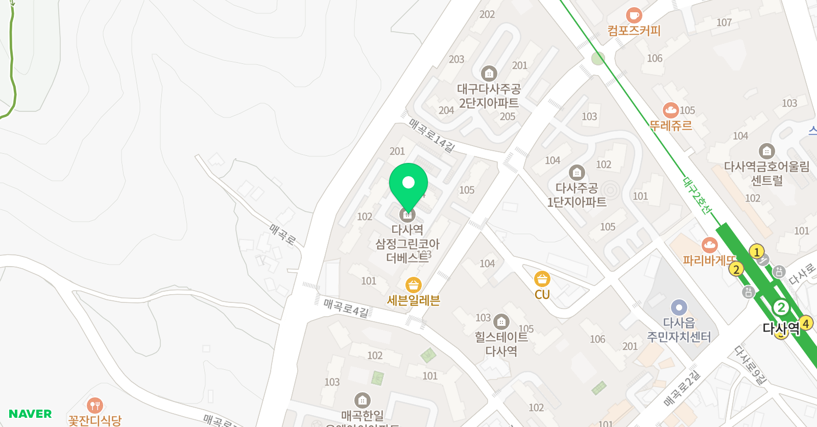 푸르넷 공부방 다사점 위치