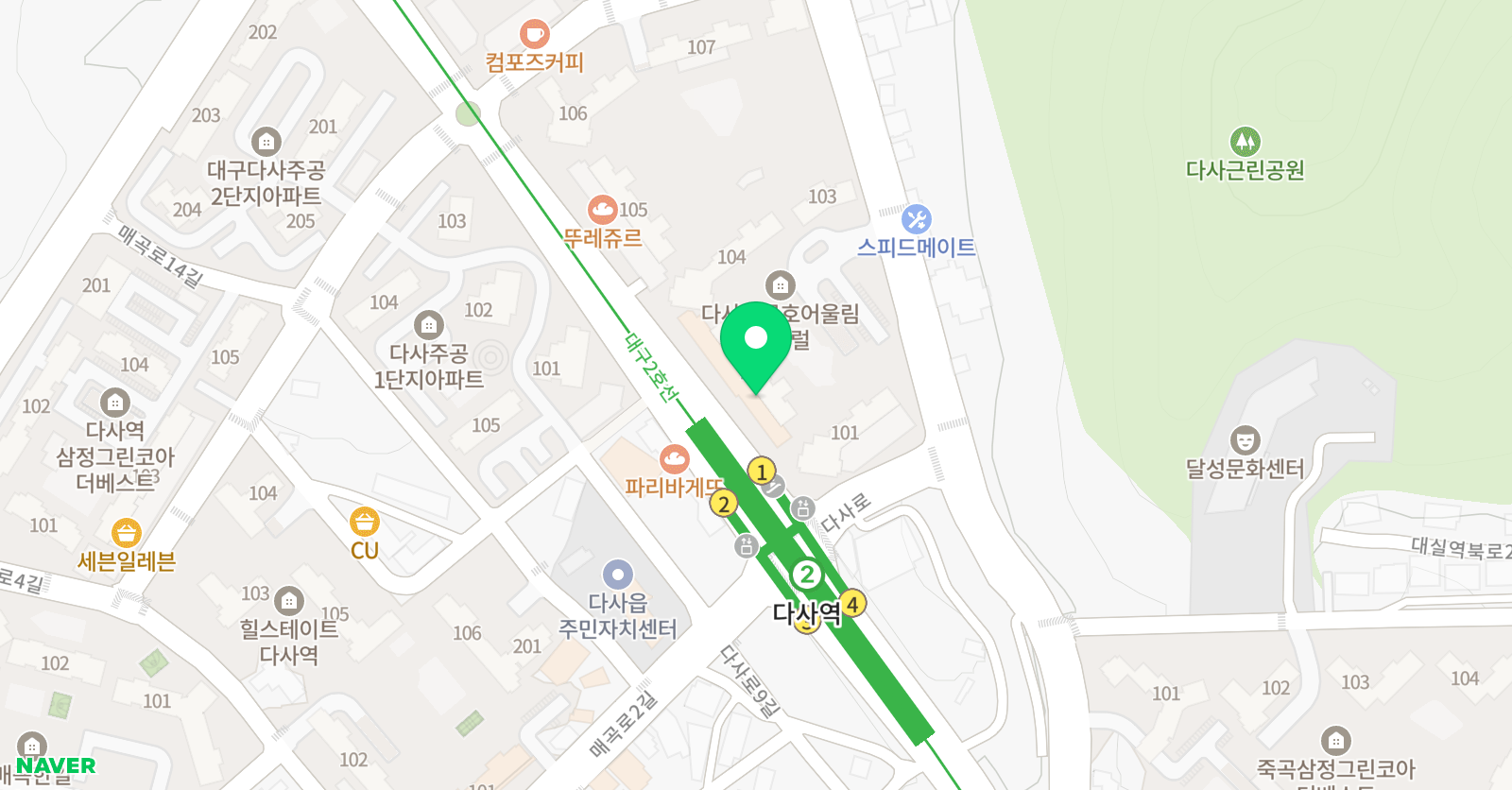 다사라이온 태권도&줄넘기 위치
