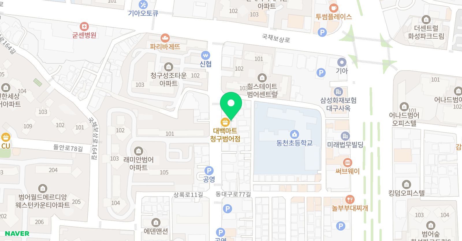 튼튼영어마스터클럽 범어어학원 위치