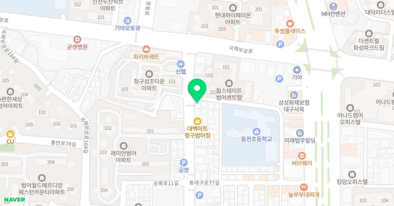 책나무 범어점 위치