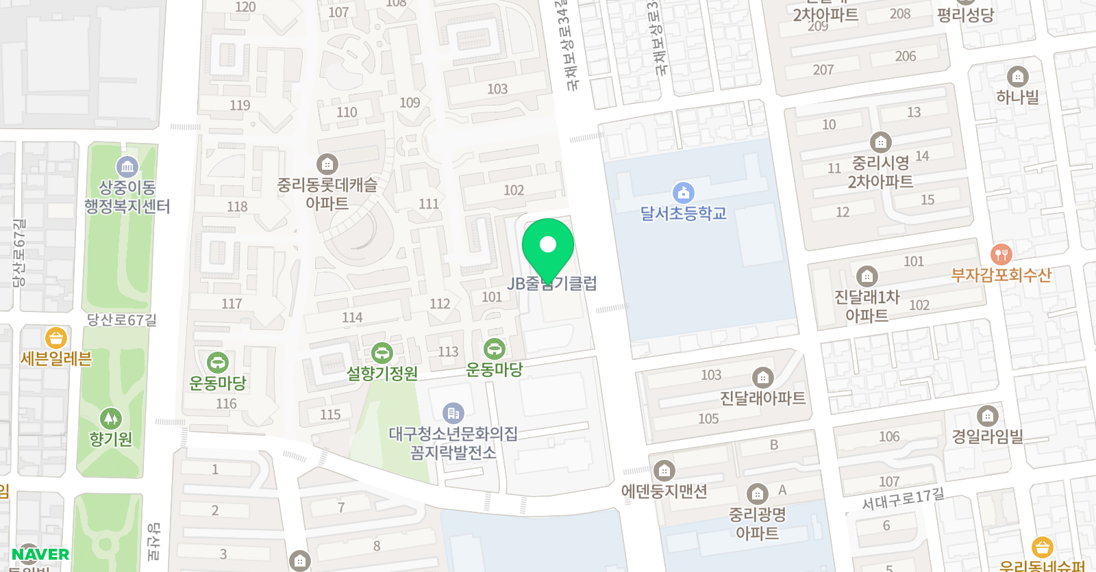 3030 영어학원 중리러닝센터 위치