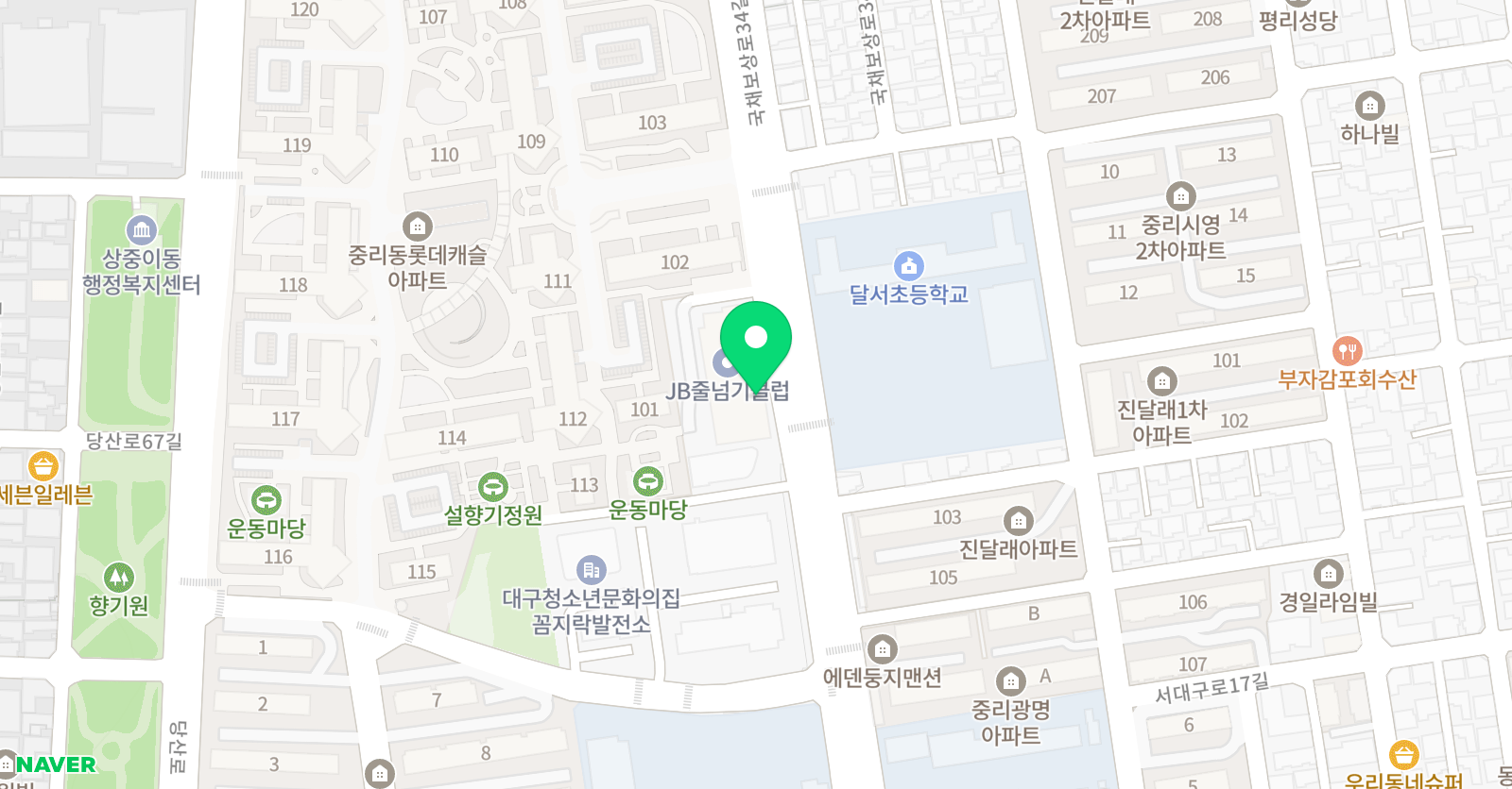 힘찬 태권도 위치