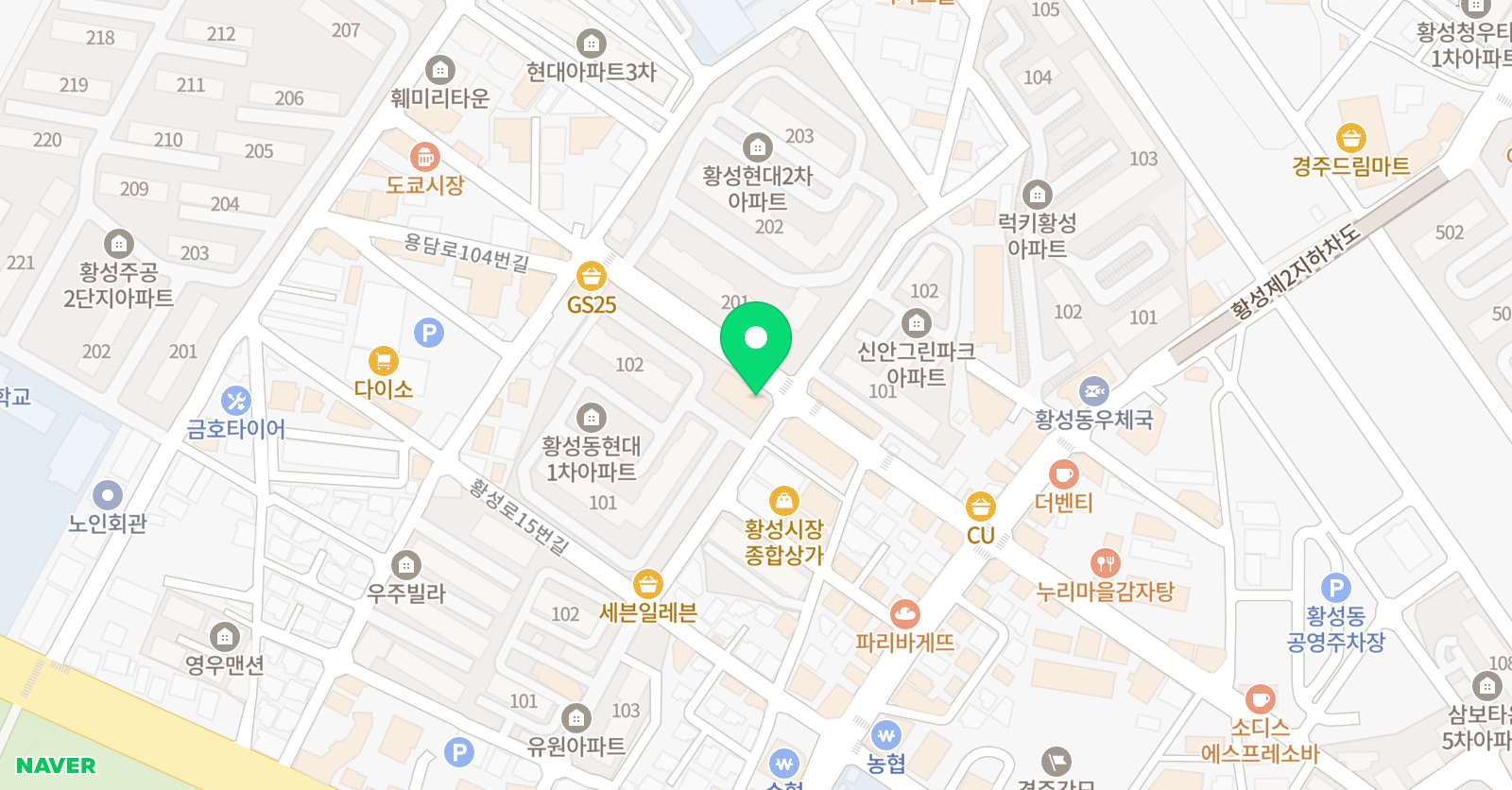 튼튼영어마스터클럽 경주황성 위치