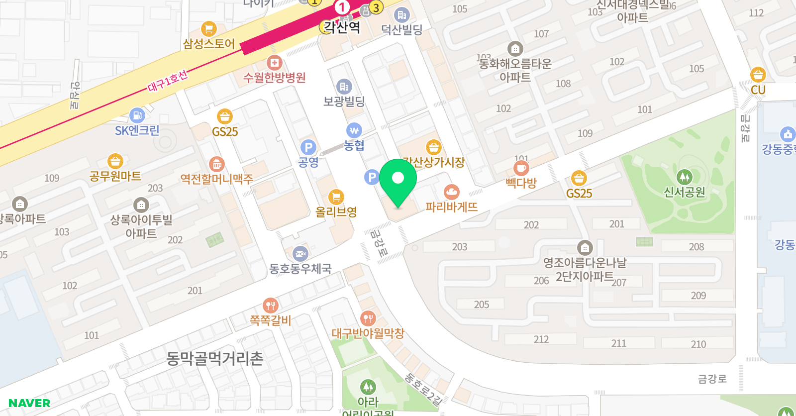 엠베스트 SE 학원 신서점 위치