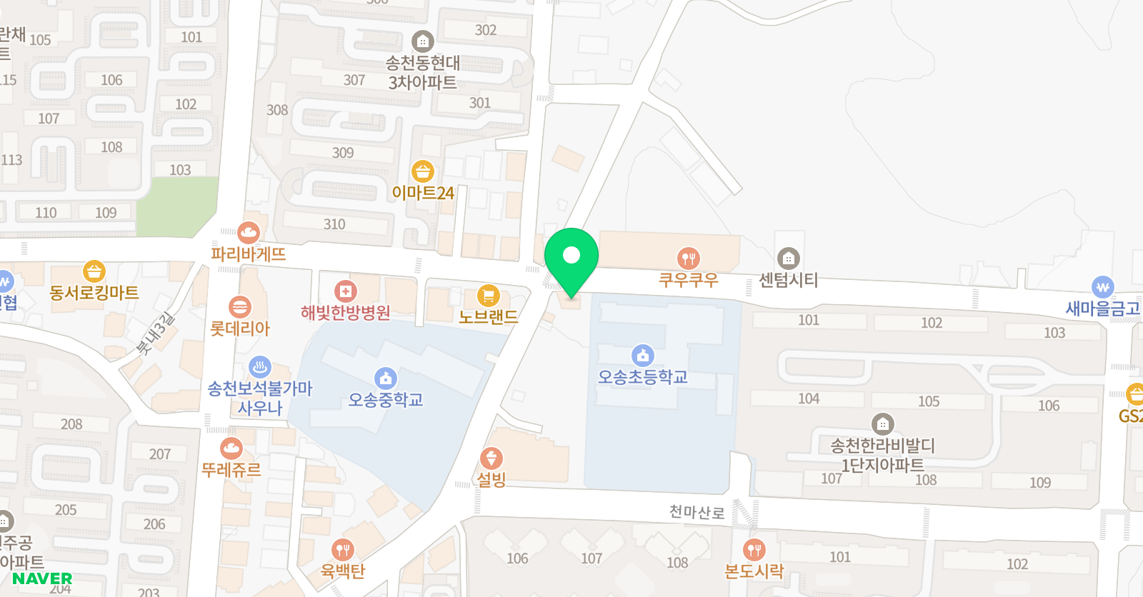 삼공삼공영어 초이스 영어학원 위치