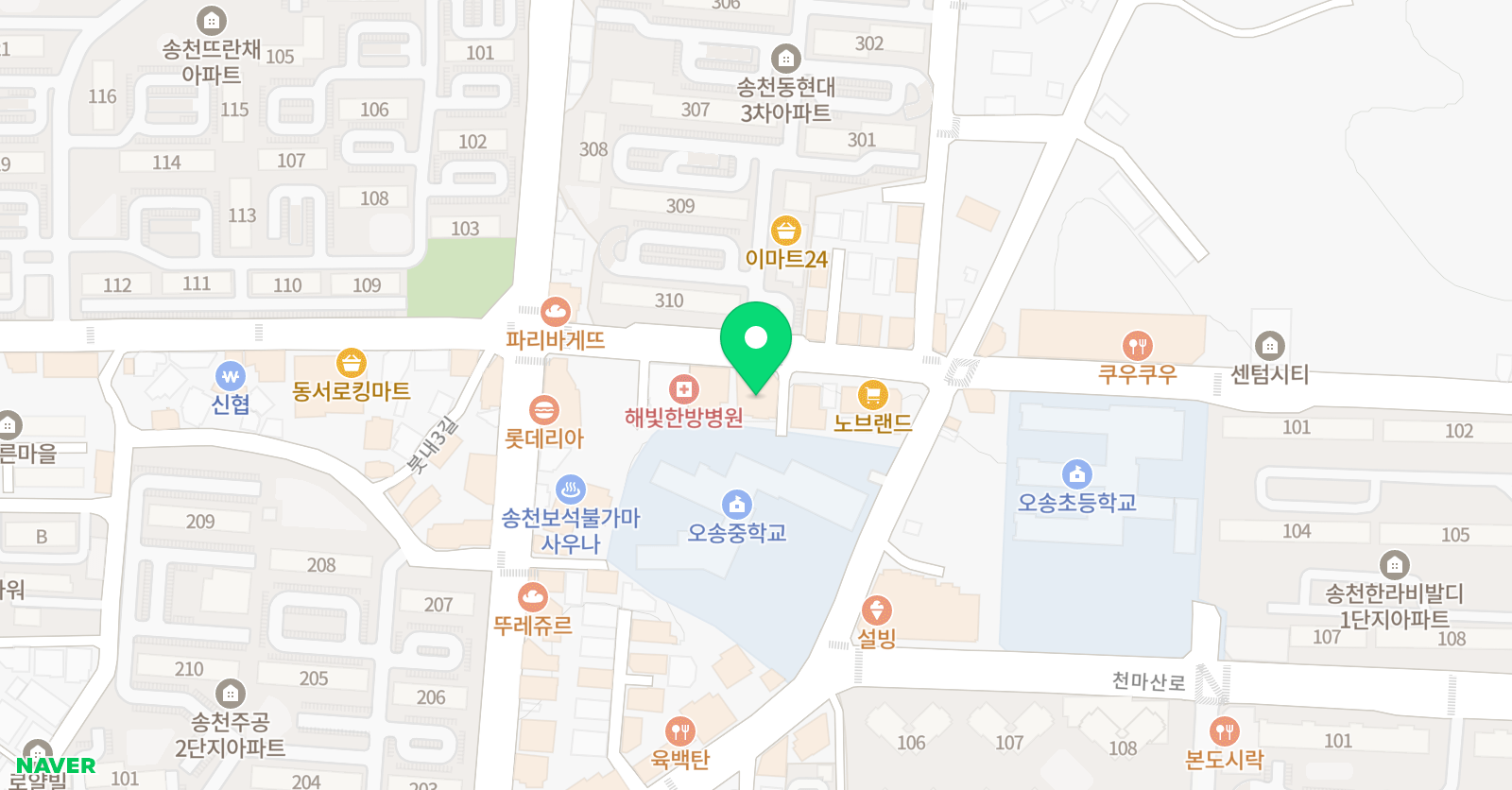 EiE고려대 어학원 전주송천1캠퍼스 위치