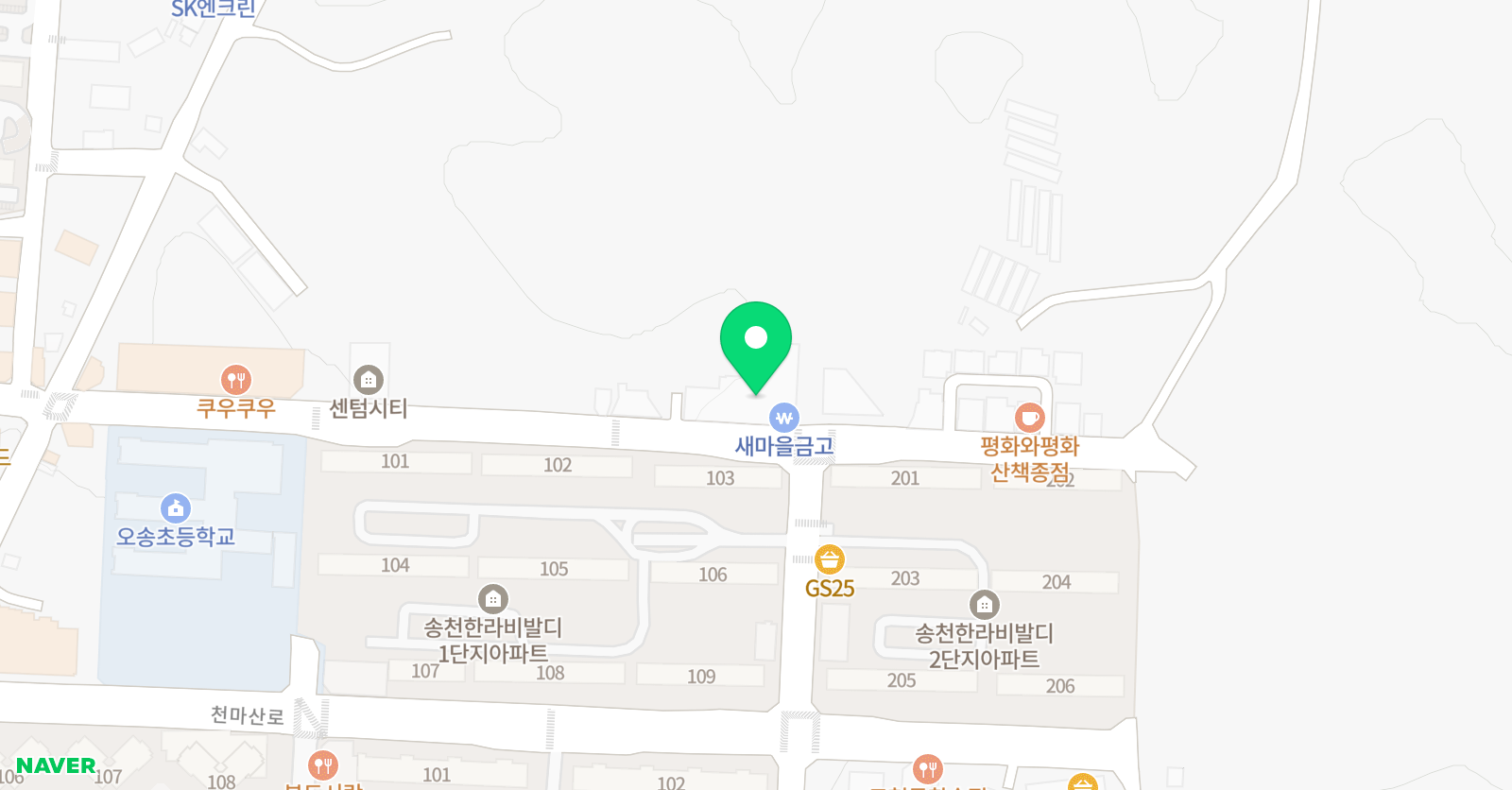 천년의미소 미술학원 전주점 위치