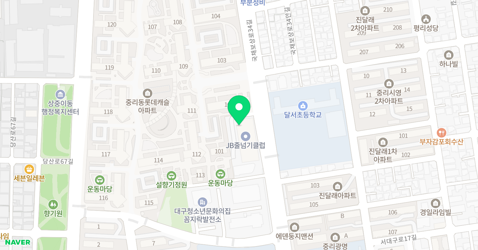 링키영어 중리롯데캐슬점 위치