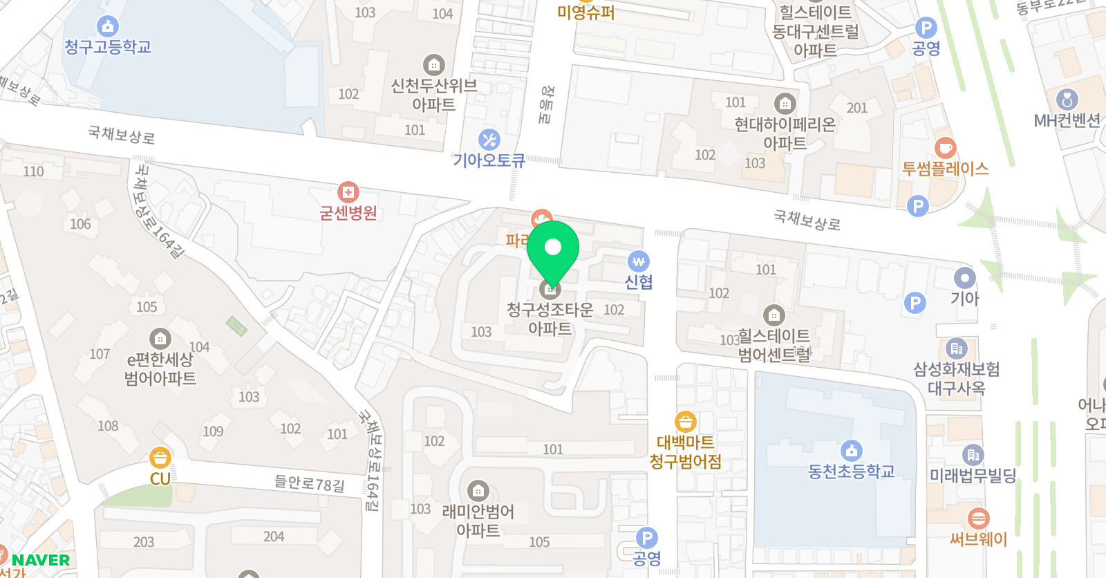 딱풀리는수학 동천초점 위치