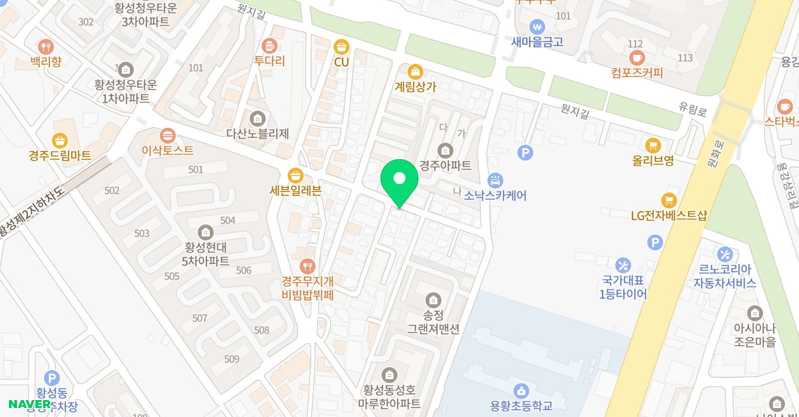 비룡 태권도 위치