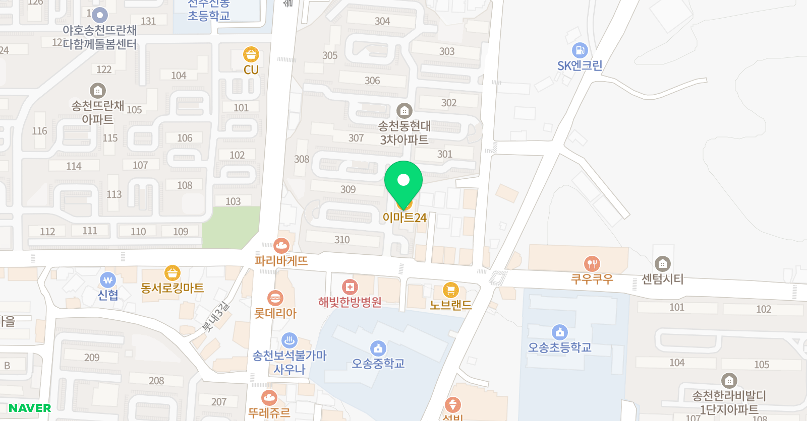 셀파현대3차 수학교습소 위치