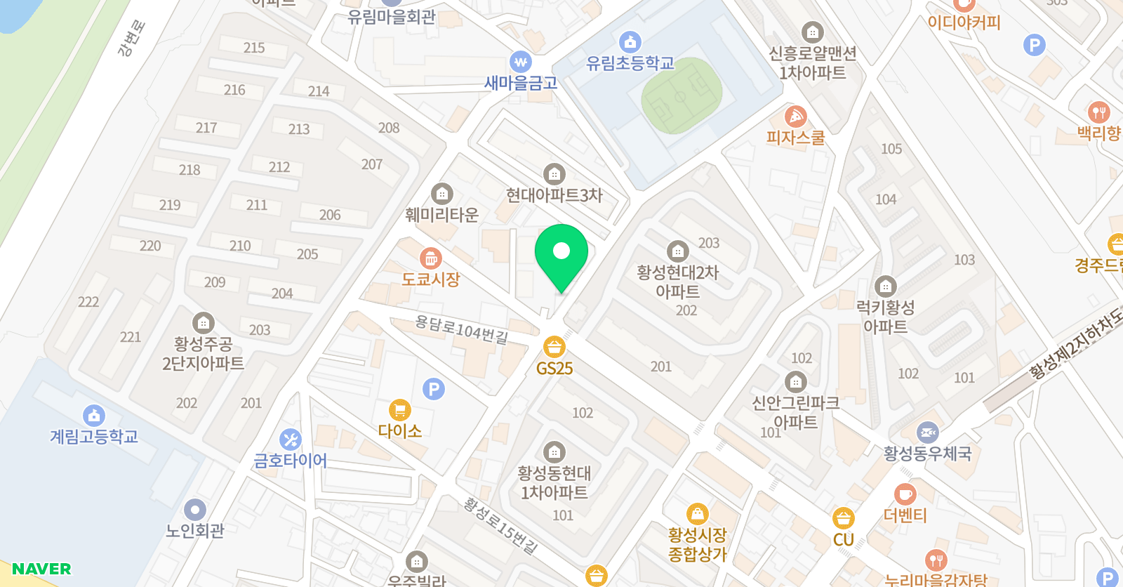 잉글리시아이 영어학원 경주유림점 위치