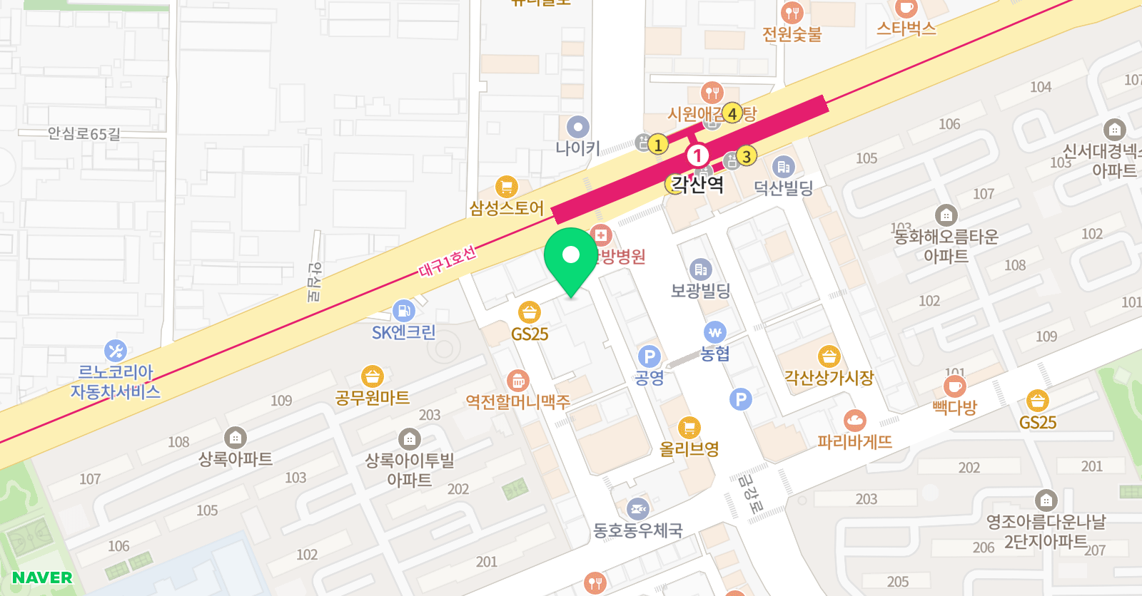 튼튼 영어 대구동구교육본부 위치