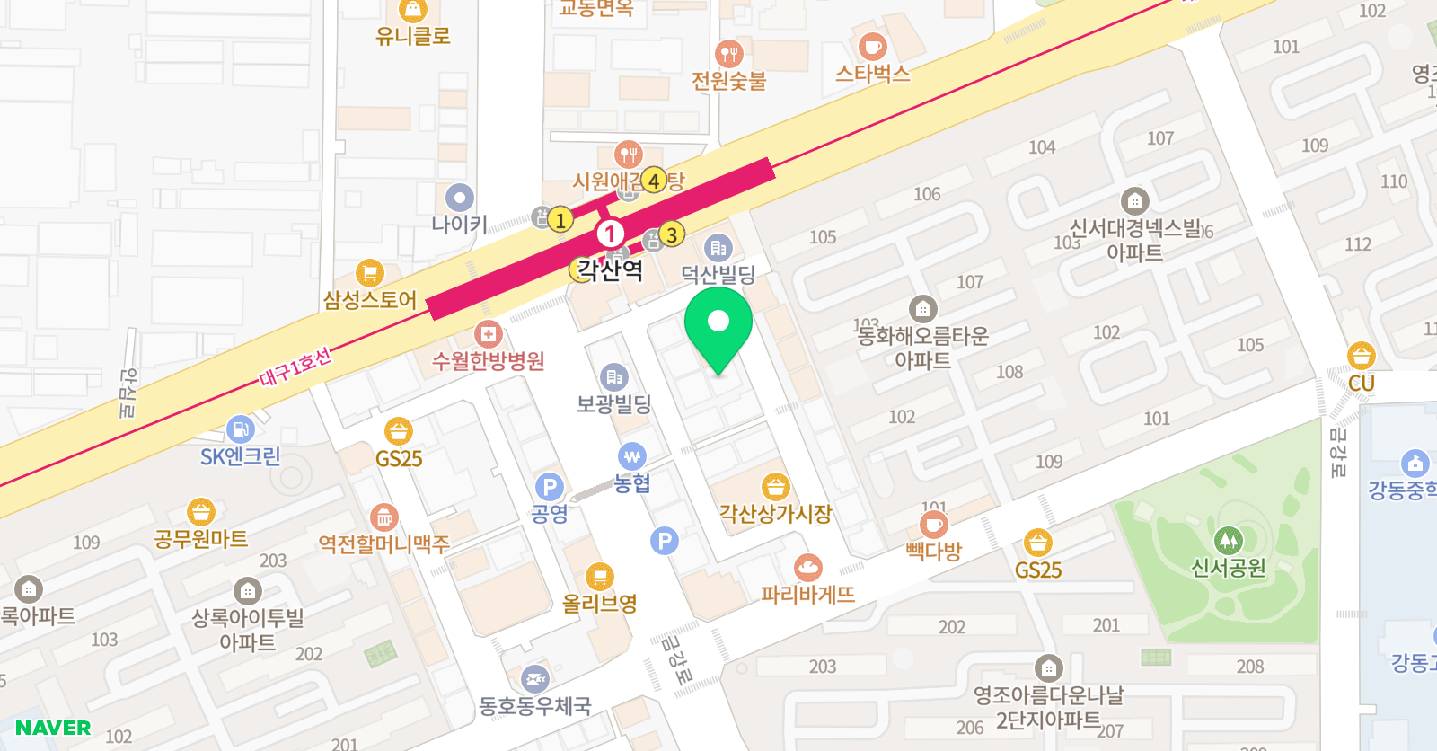 동호이유 어학원 위치