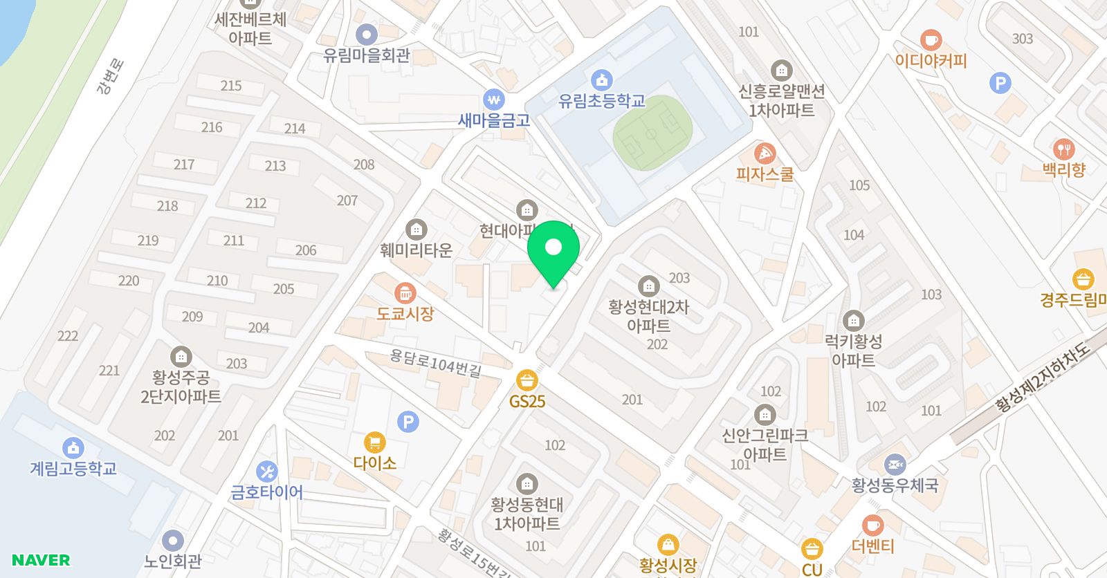 JH 영어학원 위치